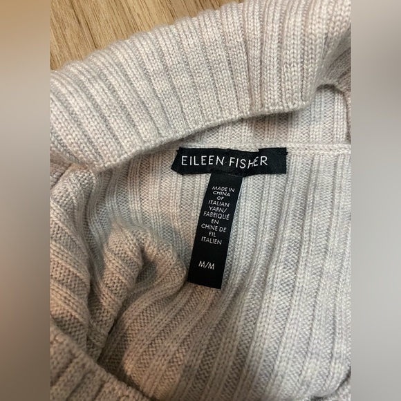 EILEEN FISHER MERINO WOOL TURTLENECK SWEATER VEST SLEEVELESS WOMENS GRAY SZ MED - Picture 8 of 12